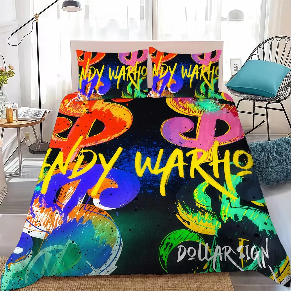 Home Textiles Bedding - Art Dollar Andy-Warhol Bedding Set Digital
