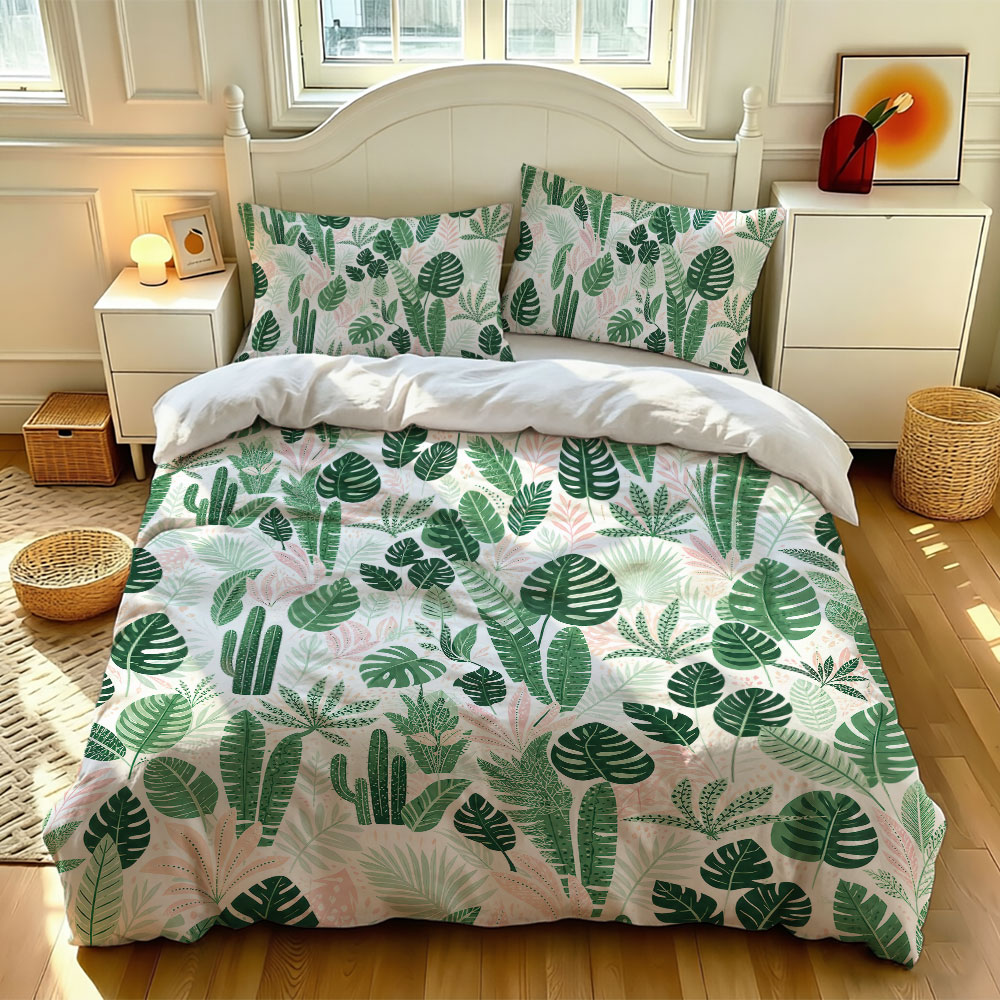 Home Textiles Bedding - 3pcs Rainforest Print Series Coreless Summer