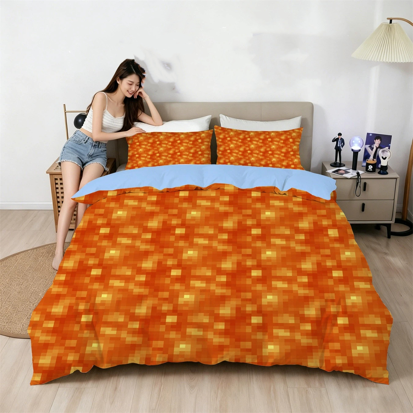 Interesting Pixel World Beddin - Home Textiles Bedding บทวิจารณ์และราคา