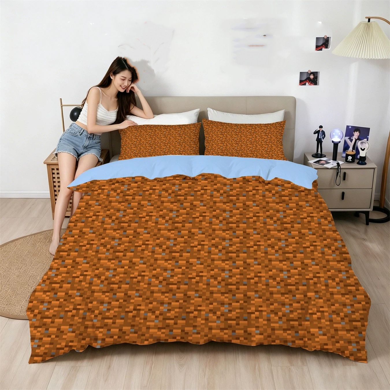 Interesting Pixel World Beddin - Home Textiles Bedding บทวิจารณ์และราคา