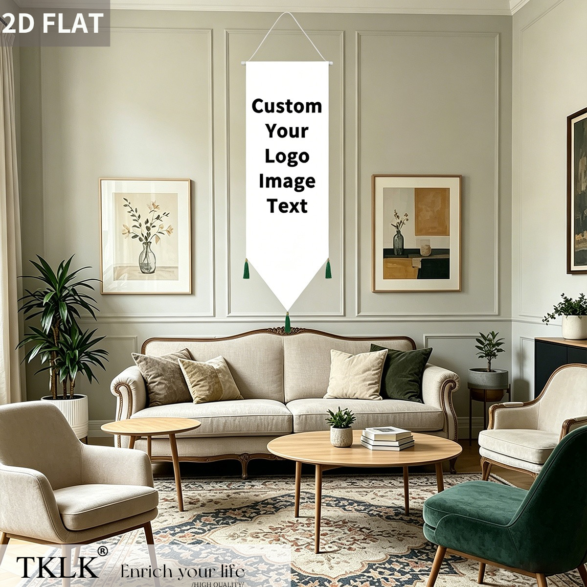 2D FLAT 1pc Custom Durable Pol - Home Textiles Images บทวิจารณ์และราคา