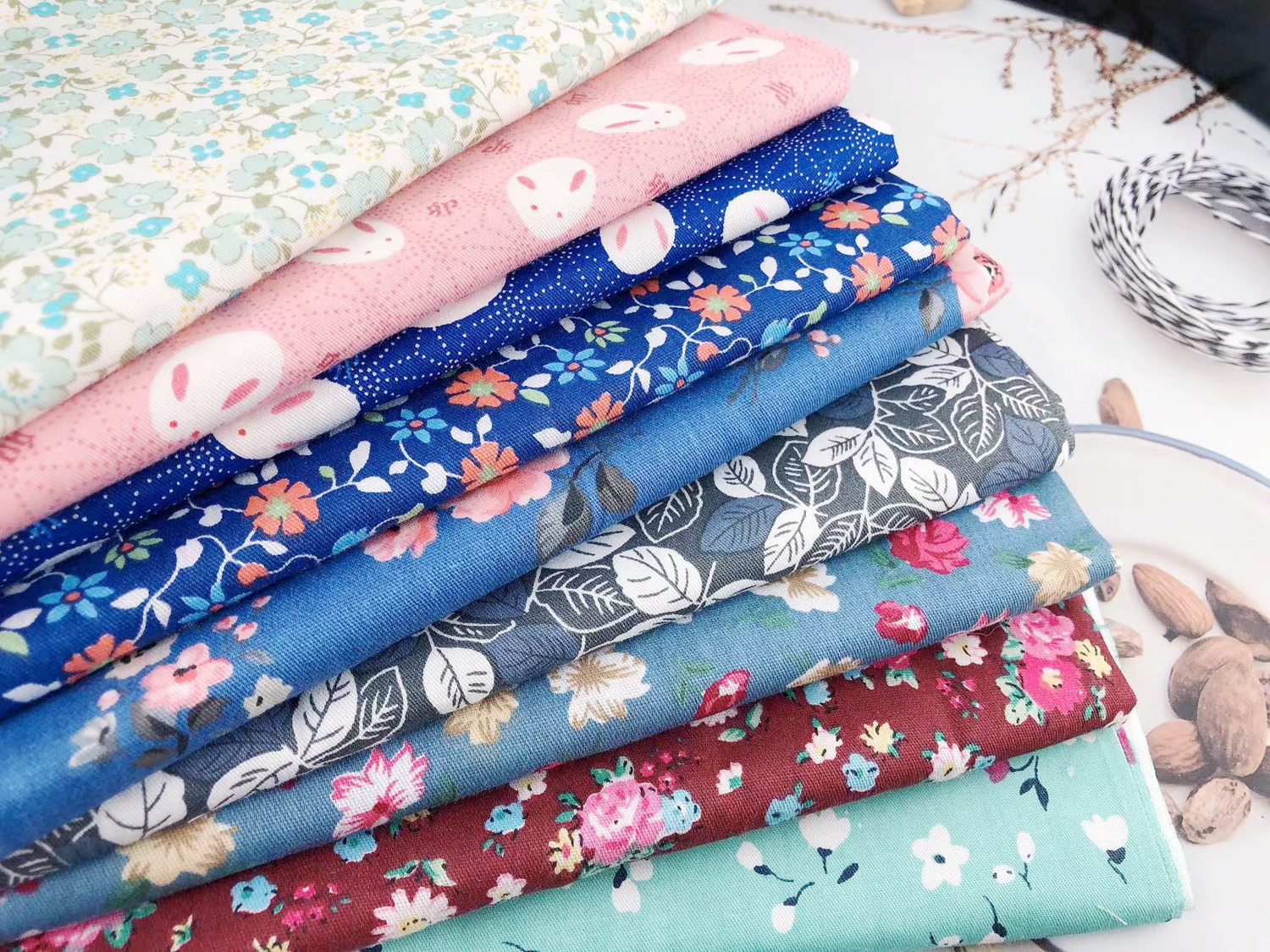 Delicate 50cmx50cm Fat Quarter - Home Textiles Bedding บทวิจารณ์และราคา
