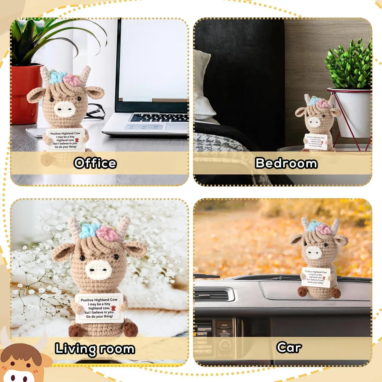 Crochet Emotional Cow Doll Dec - Home Textiles Today บทวิจารณ์และราคา
