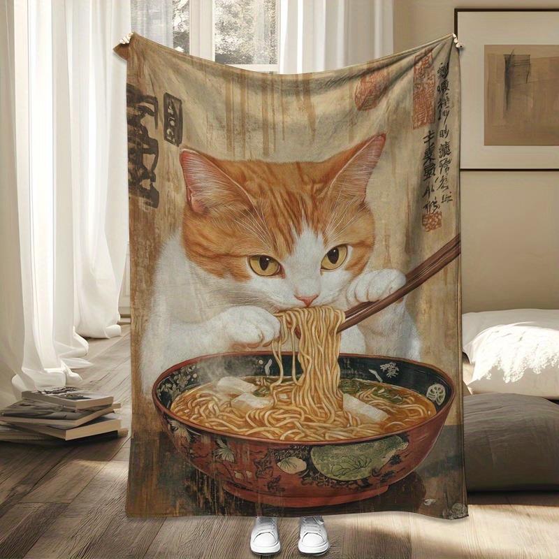 Anime image of a yellow cat Fl - Home Textiles Images บทวิจารณ์และราคา
