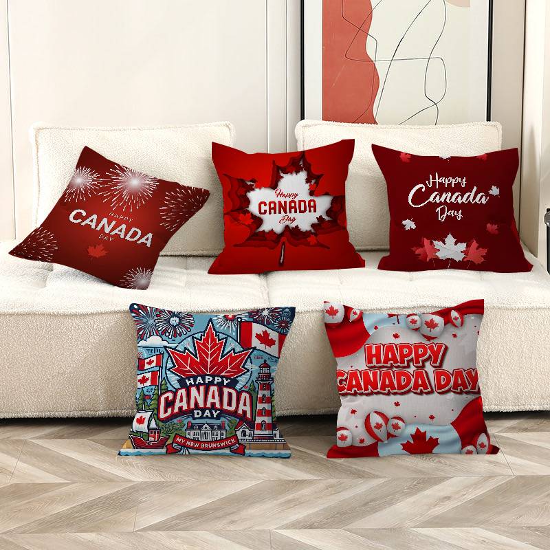 C-CANADA DAY Pillow Covers Car - Home Textiles Canada บทวิจารณ์และราคา