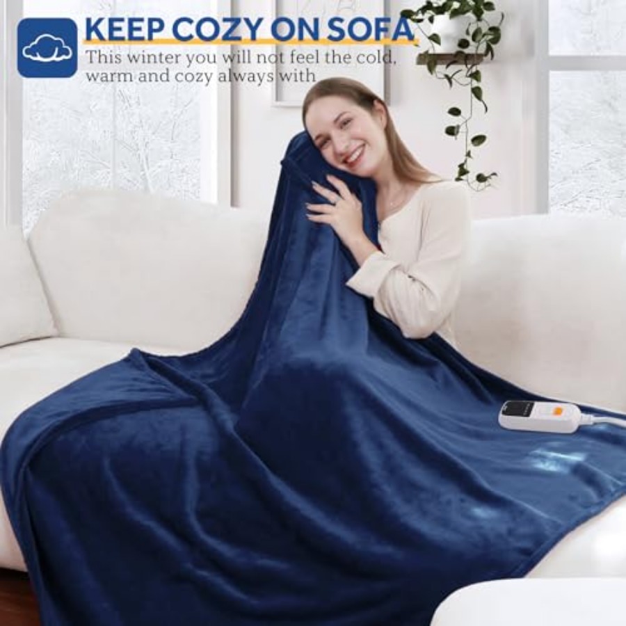 Heated Blanket Electric Throw  - Electric Blanket Heated บทวิจารณ์และราคา