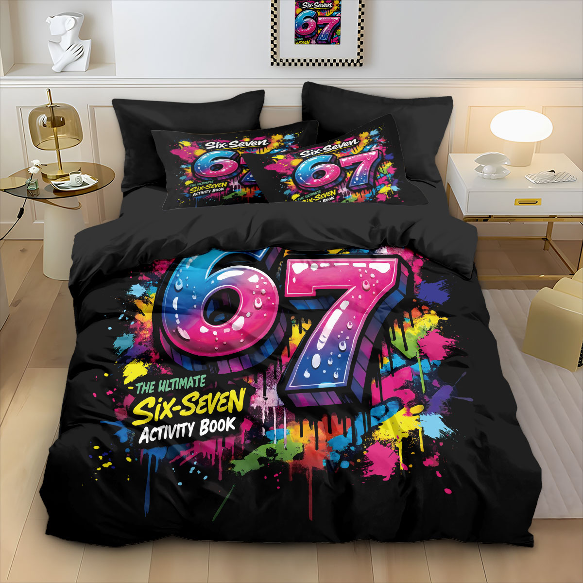 3pcs Graffiti Style Game Contr - Home Textiles Bedding บทวิจารณ์และราคา