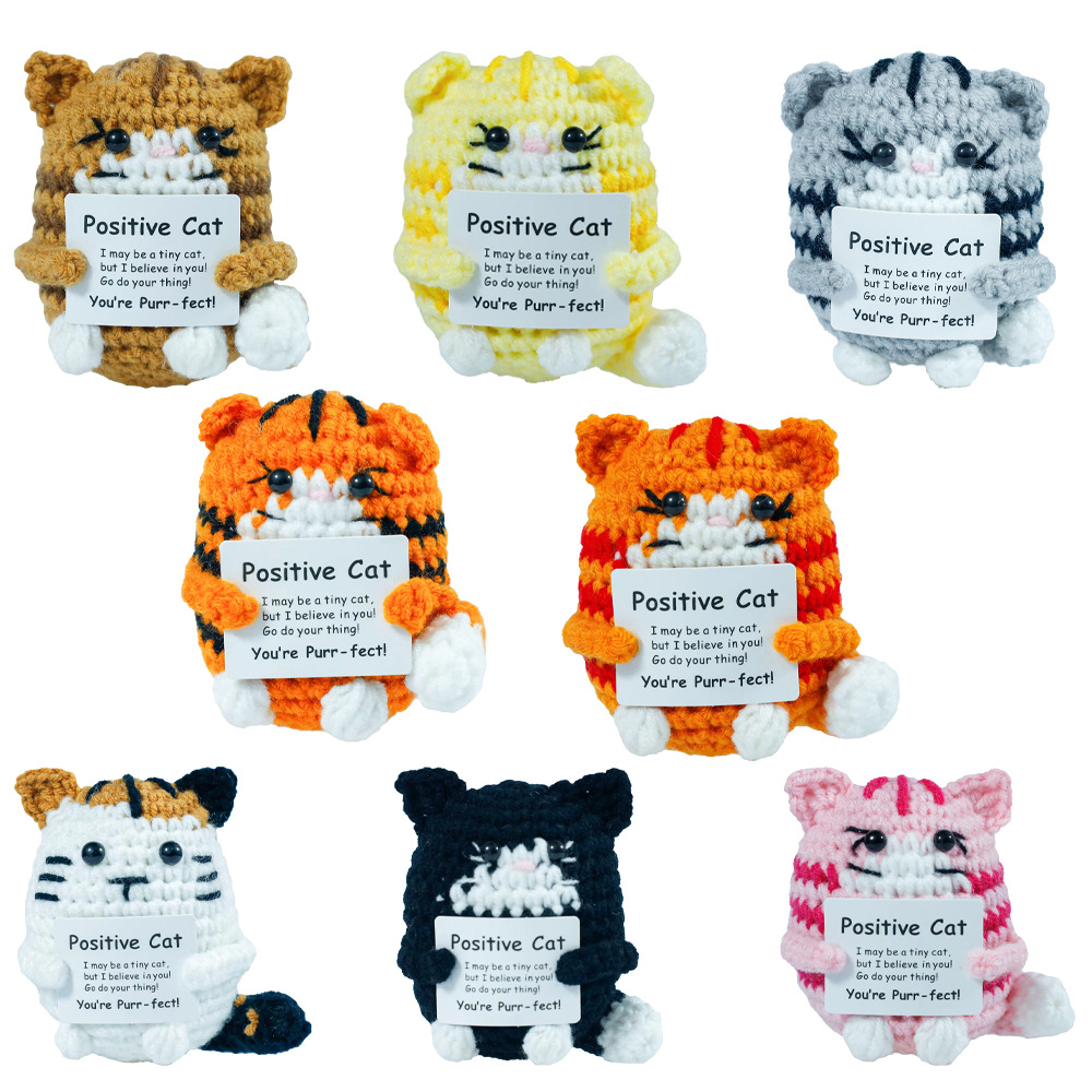 Funny Crochet Positive Cat Dol - Home Textiles Today บทวิจารณ์และราคา