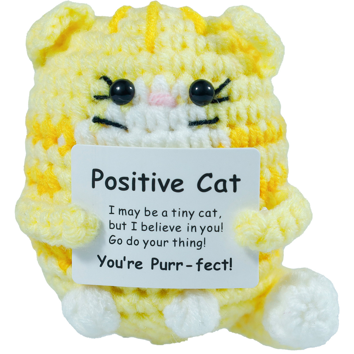 Funny Crochet Positive Cat Dol - Home Textiles Today บทวิจารณ์และราคา