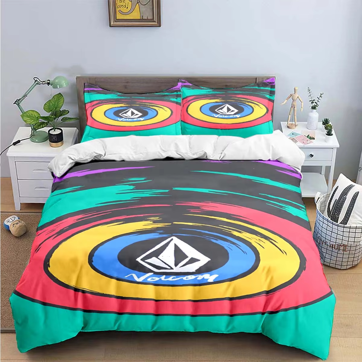 New V-VOLCOM 3d Print Bedding  - Home Textiles Bedding บทวิจารณ์และราคา