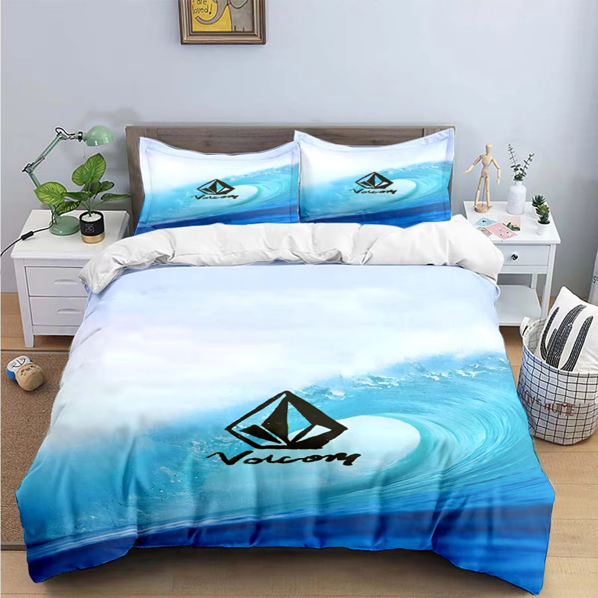 New V-VOLCOM 3d Print Bedding  - Home Textiles Bedding บทวิจารณ์และราคา