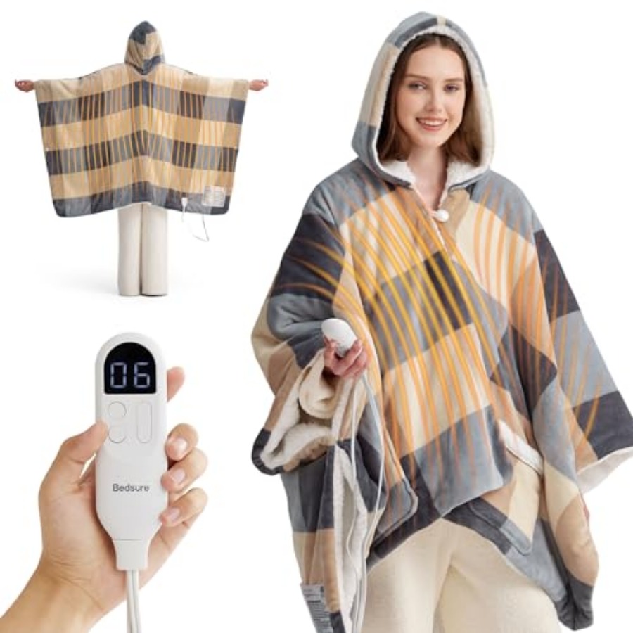 Heated Blanket Wearable Shawl  - Electric Blanket Heated บทวิจารณ์และราคา