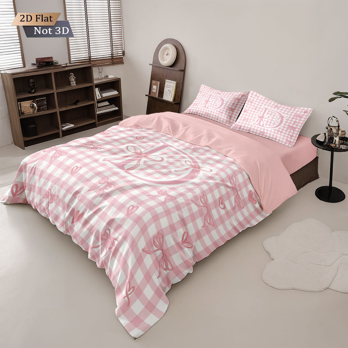 3pcs Pink Bow D-Printed Corele - Home Textiles Bedding บทวิจารณ์และราคา