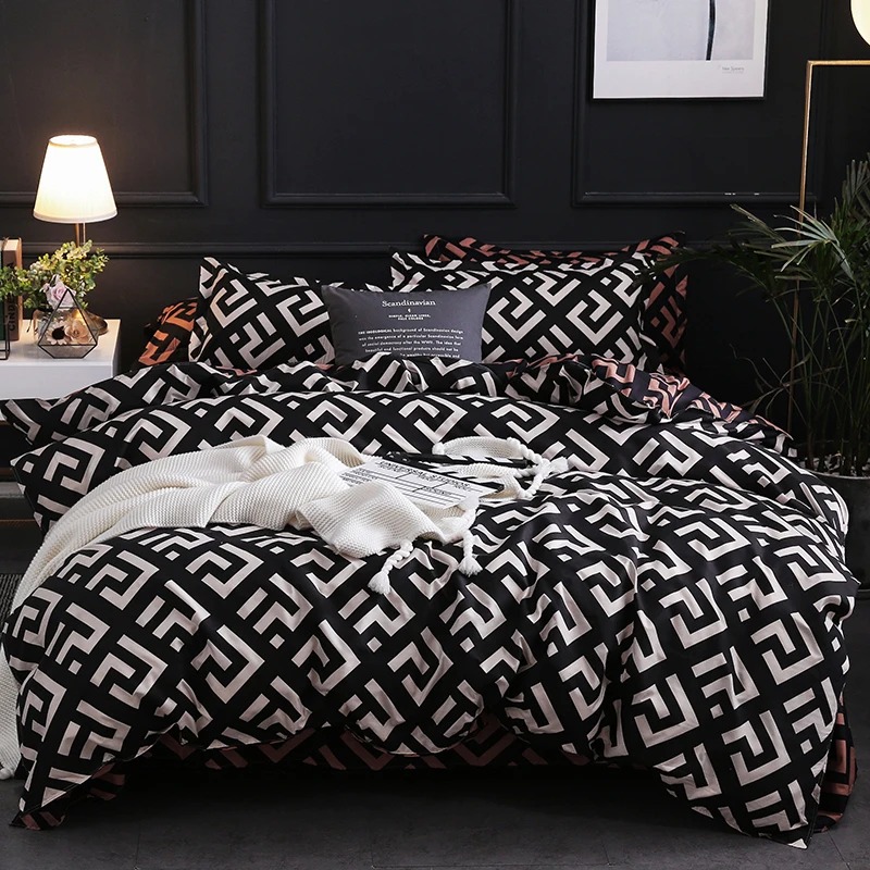 Luxury Black Bedding Comforter - Home Textiles Bedding บทวิจารณ์และราคา