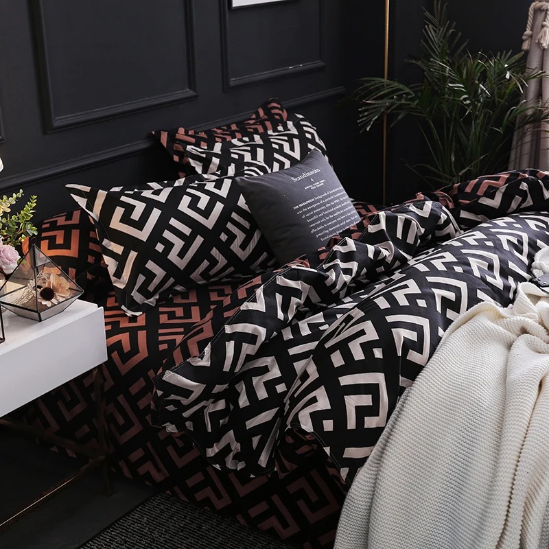 Luxury Black Bedding Comforter - Home Textiles Bedding บทวิจารณ์และราคา