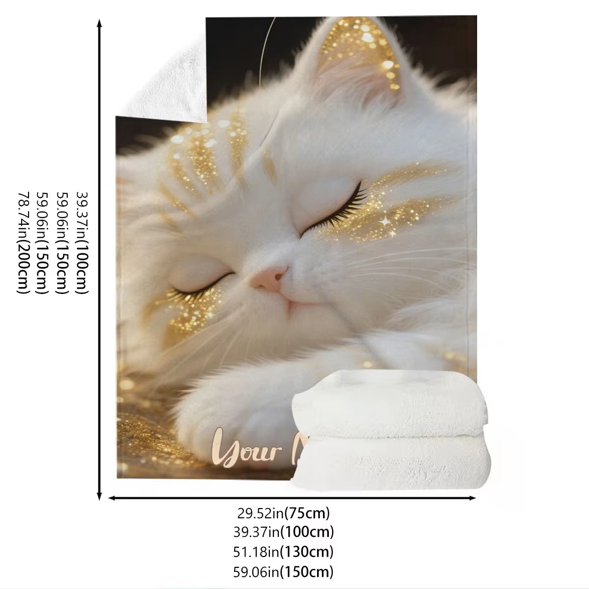 Custom Name Dreamy Cat Pattern - Home Textiles Images บทวิจารณ์และราคา