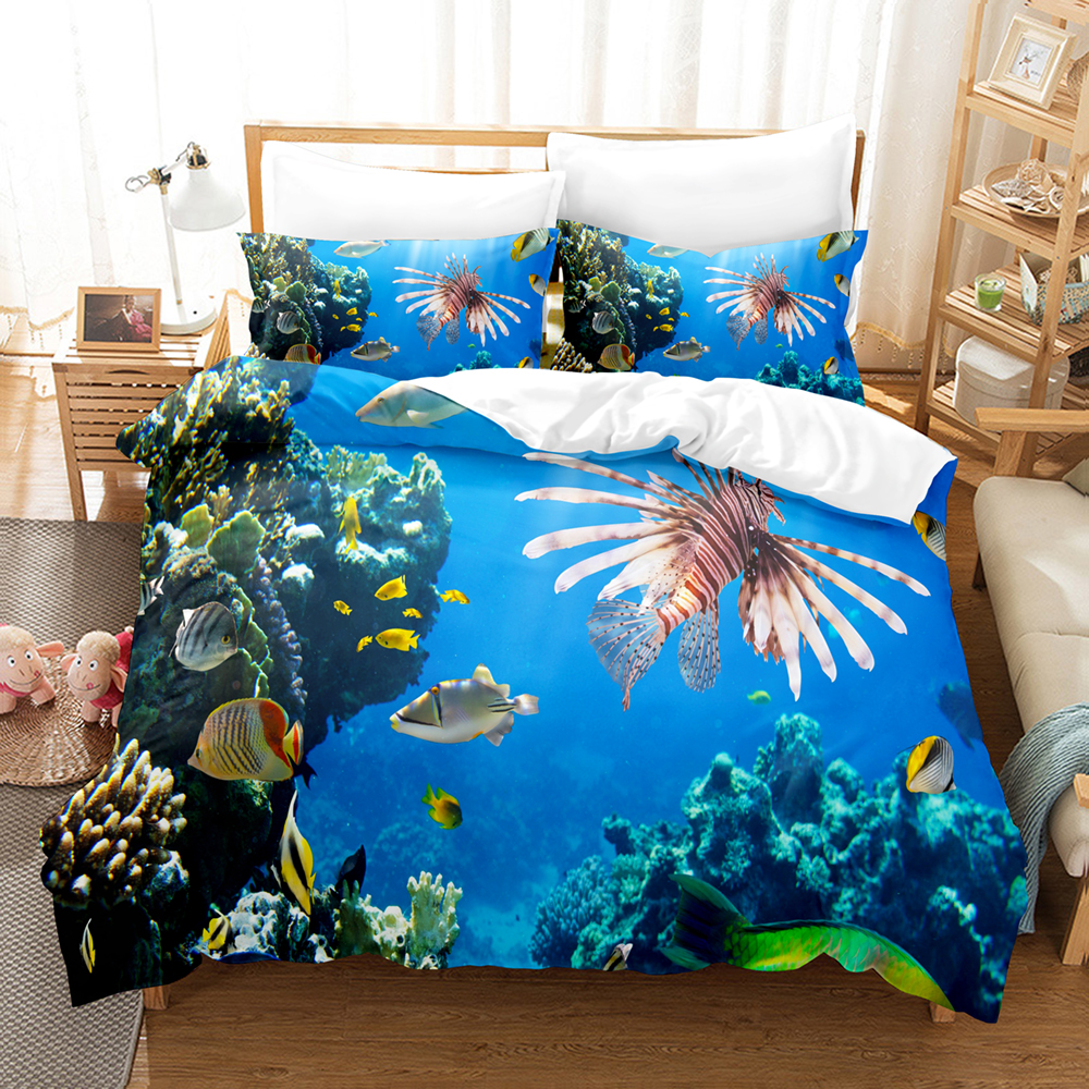 3D Print Undersea World Bed Li - Home Textiles Bedding บทวิจารณ์และราคา