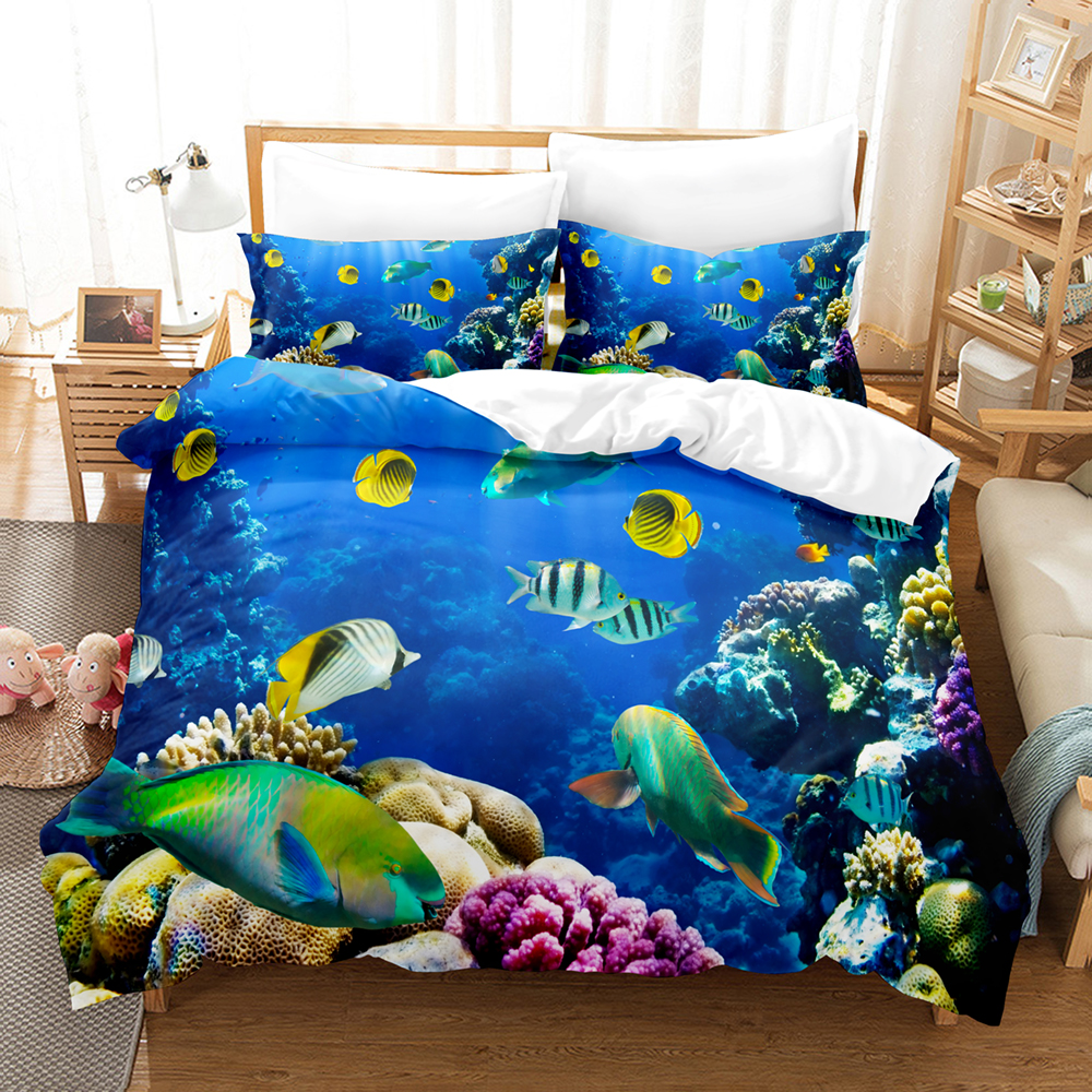 3D Print Undersea World Bed Li - Home Textiles Bedding บทวิจารณ์และราคา