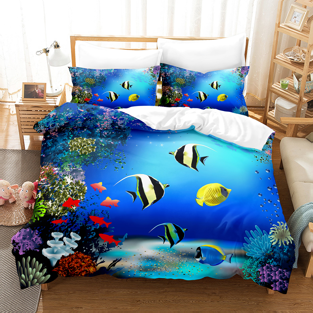 3D Print Undersea World Bed Li - Home Textiles Bedding บทวิจารณ์และราคา
